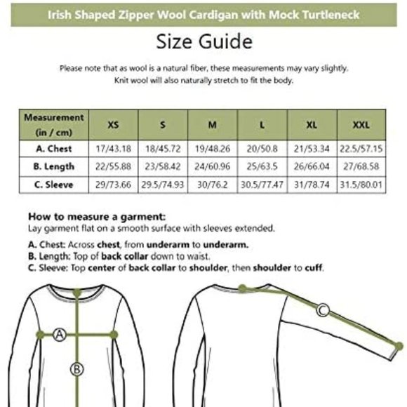 Aran Irish Zipper Merino Wool Cardigan Sweater - Picture 5 of 5